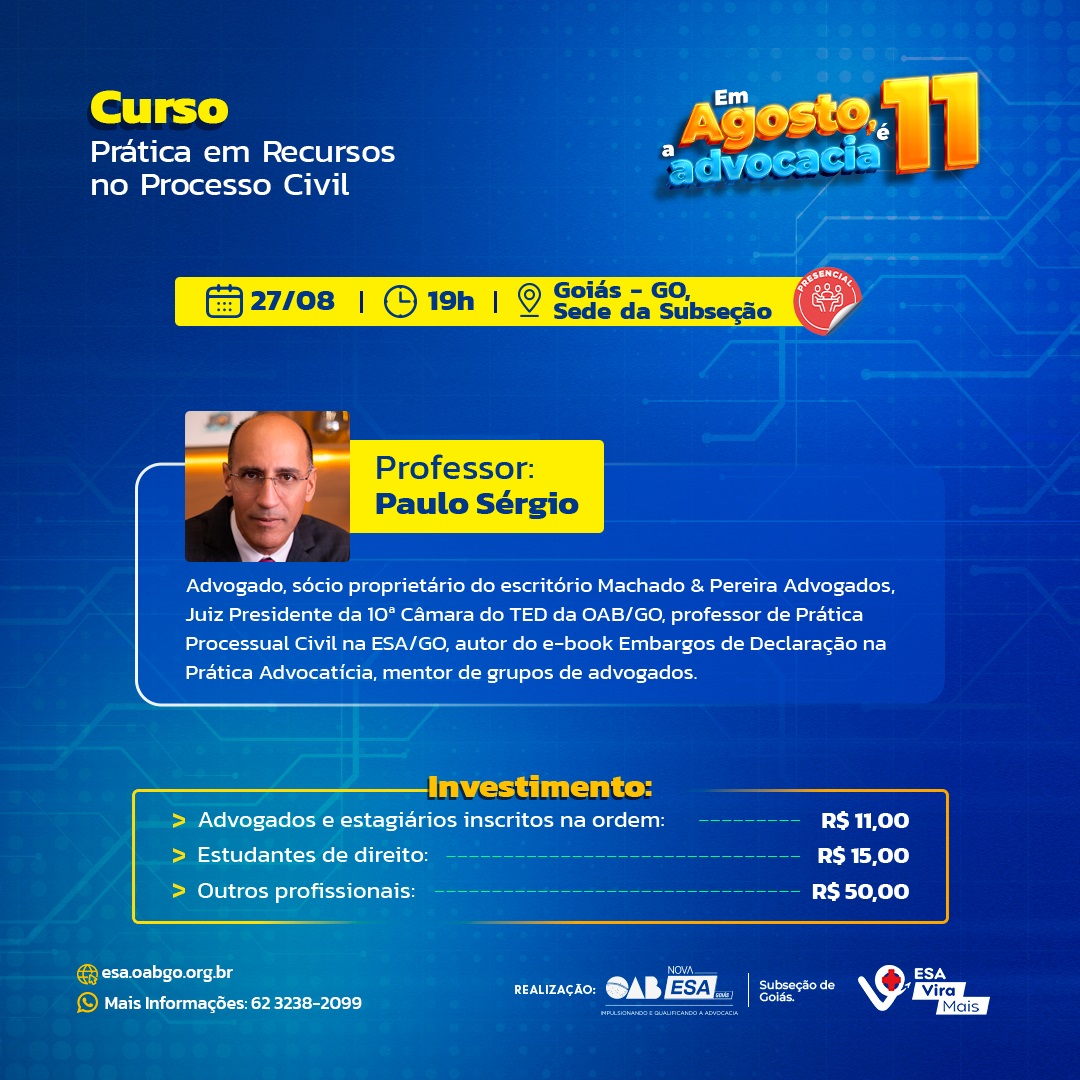 Curso Prtica em Recursos no Processo Civil - Gois