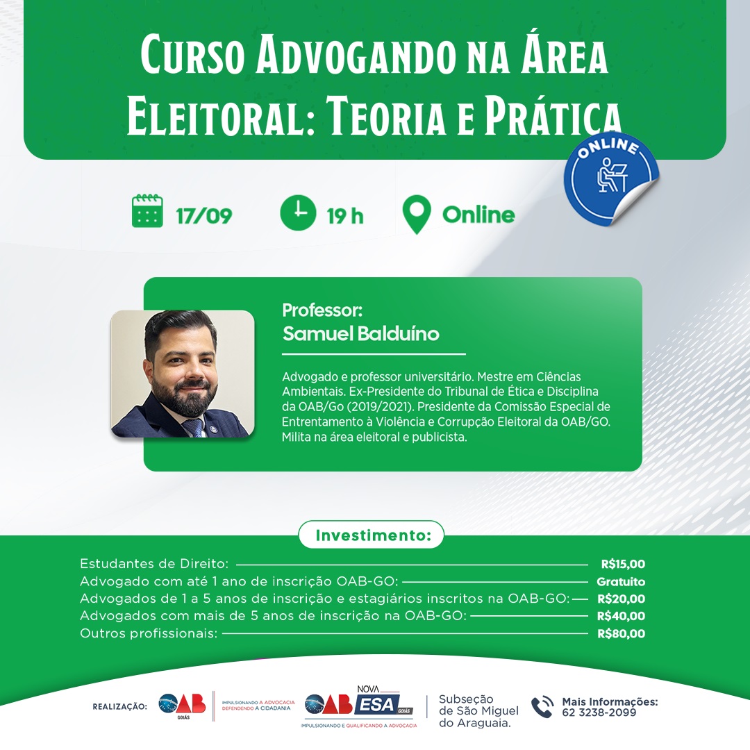 Curso Advogando na rea Eleitoral: Teoria e Prtica