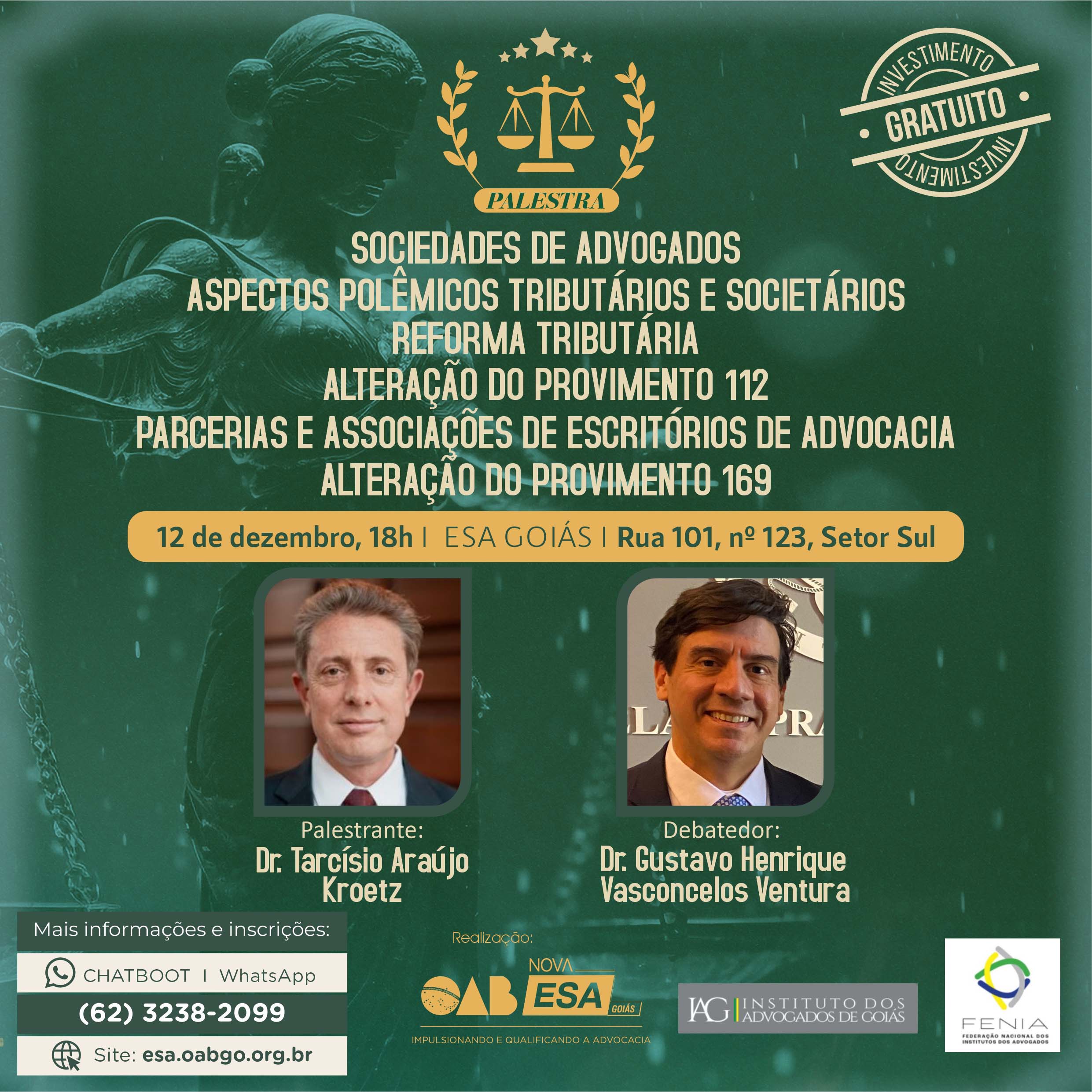 Palestra: Sociedades de Advogados  - Aspectos Polmicos Tributrios e Societrios - Reforma Tributria - Alterao do Provimento 112 - Parcerias e associaes de escritrios de advocacia - Alterao do Provimento 169.