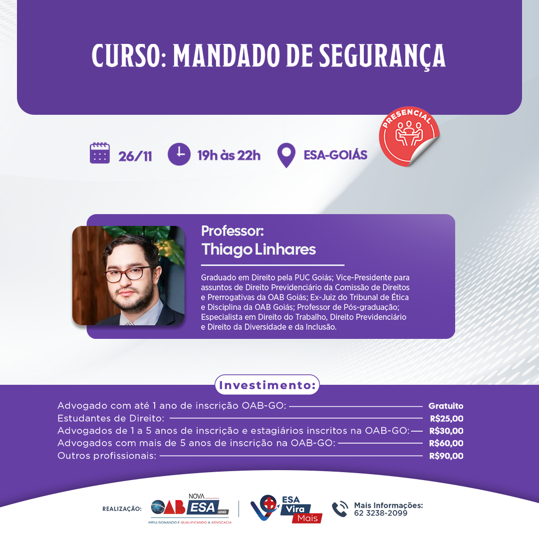 CURSO: MANDADO DE SEGURANA