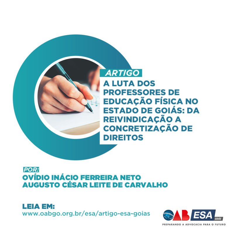 A LUTA DOS PROFESSORES DE EDUCAÇÃO FÍSICA NO ESTADO DE GOIÁS: DA REIVINDICAÇÃO A CONCRETIZAÇÃO DE DIREITOS